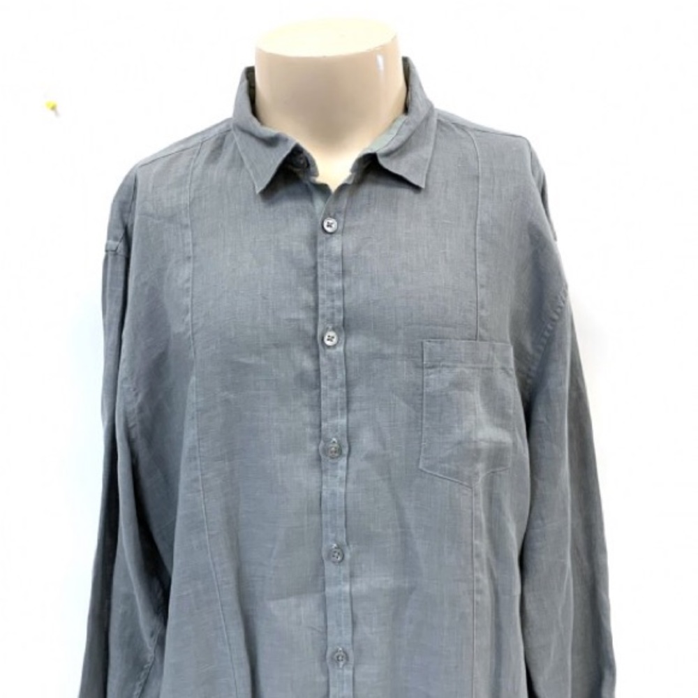 John Varvatos Men's Grey Dress Shirt Size: XXL